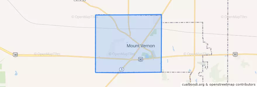 Mapa de ubicacion de Mount Vernon.
