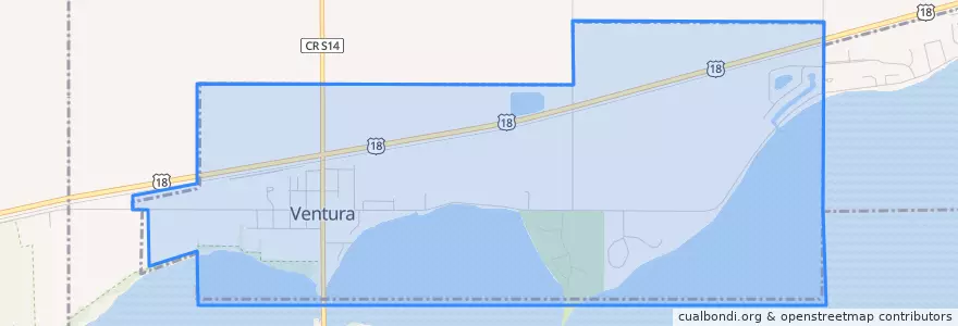 Mapa de ubicacion de Ventura.