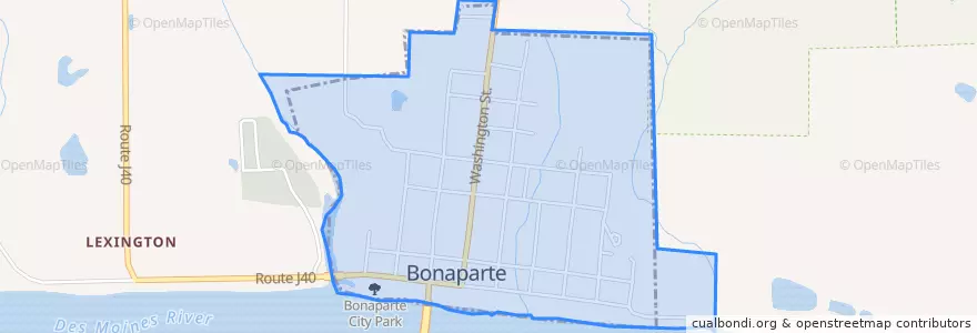 Mapa de ubicacion de Bonaparte.