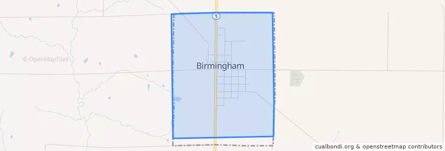 Mapa de ubicacion de Birmingham.