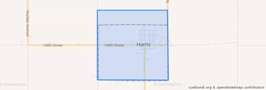 Mapa de ubicacion de Harris.