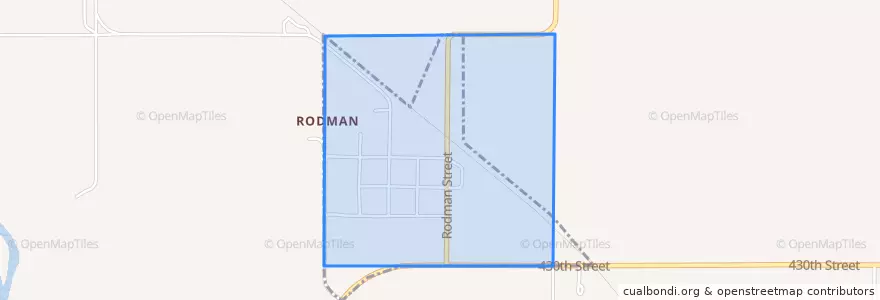Mapa de ubicacion de Rodman.