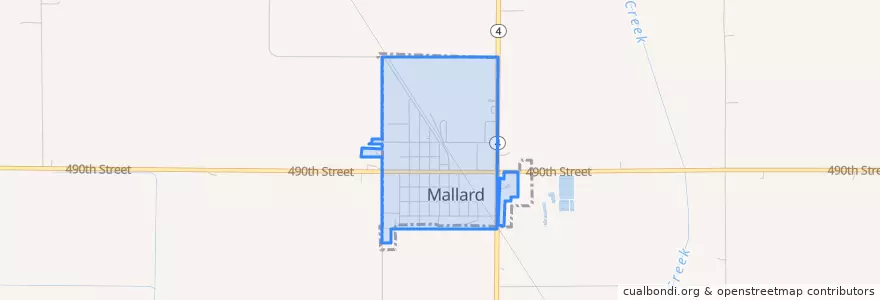 Mapa de ubicacion de Mallard.