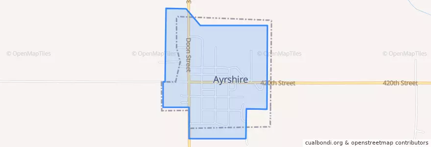 Mapa de ubicacion de Ayrshire.