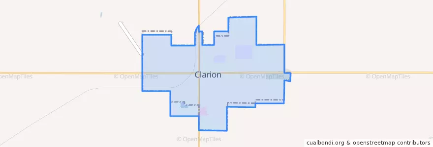 Mapa de ubicacion de Clarion.