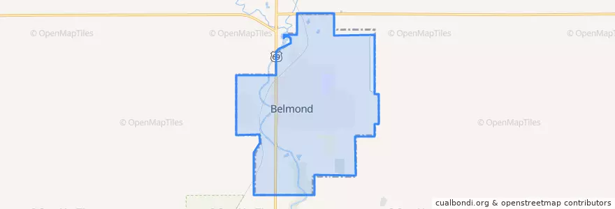 Mapa de ubicacion de Belmond.