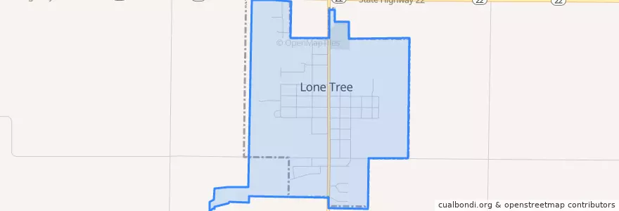 Mapa de ubicacion de Lone Tree.