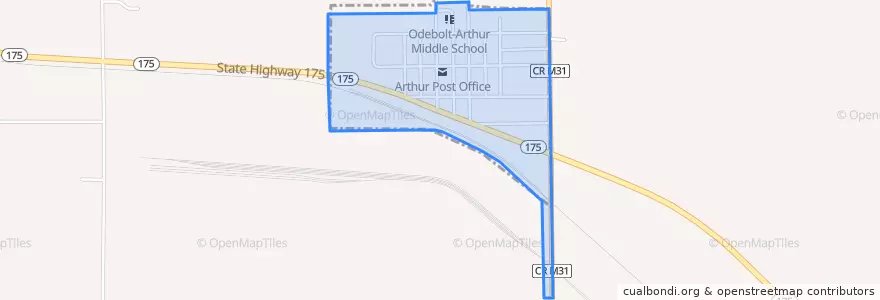 Mapa de ubicacion de Arthur.