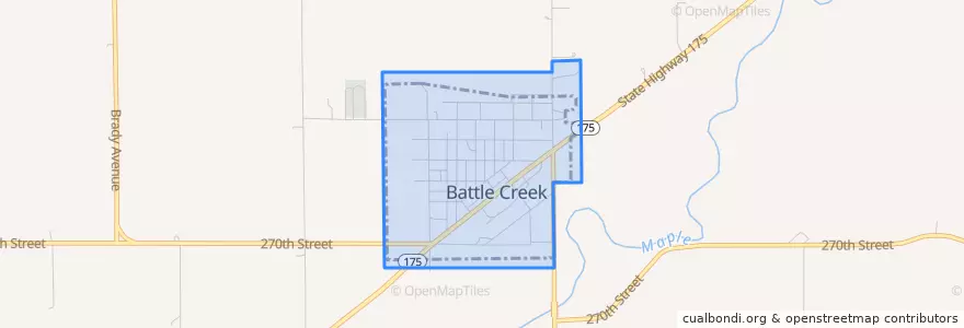 Mapa de ubicacion de Battle Creek.