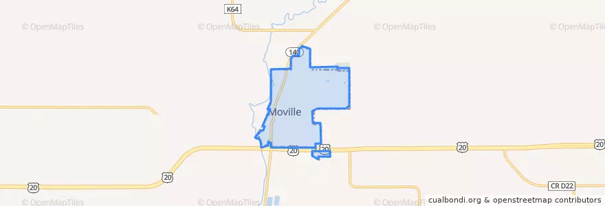 Mapa de ubicacion de Moville.