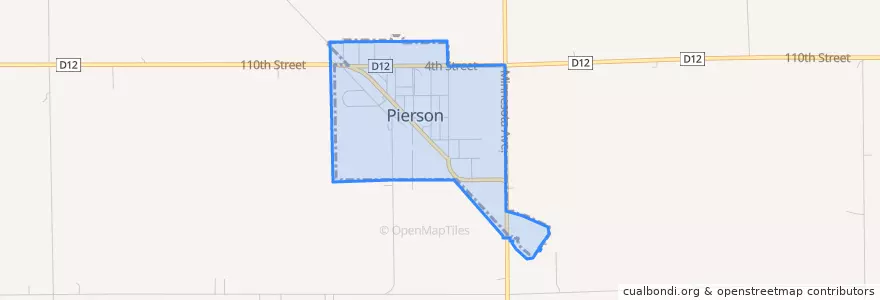 Mapa de ubicacion de Pierson.