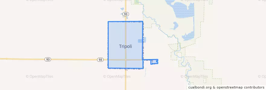 Mapa de ubicacion de Tripoli.