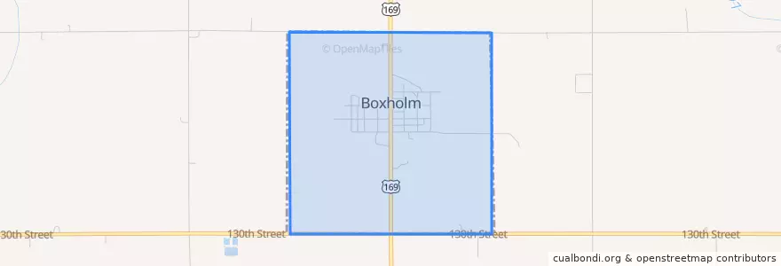 Mapa de ubicacion de Boxholm.