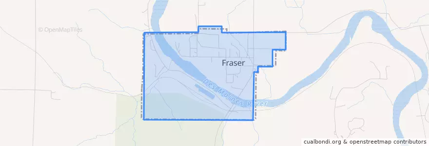 Mapa de ubicacion de Fraser.