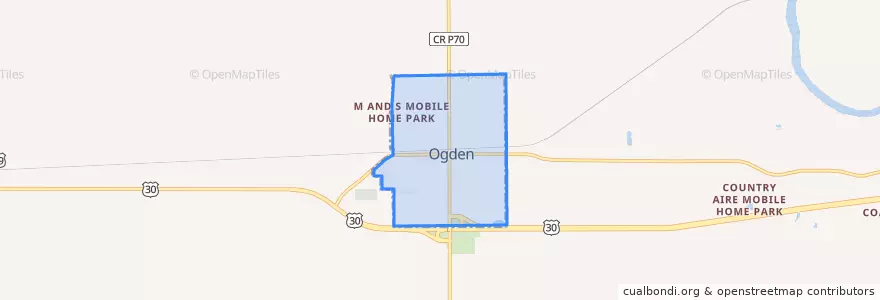 Mapa de ubicacion de Ogden.