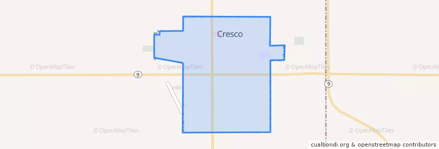 Mapa de ubicacion de Cresco.