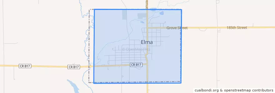 Mapa de ubicacion de Elma.