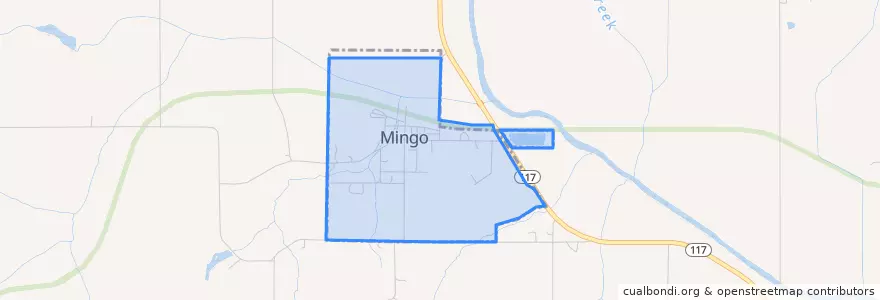 Mapa de ubicacion de Mingo.