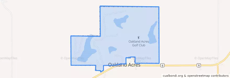 Mapa de ubicacion de Oakland Acres.