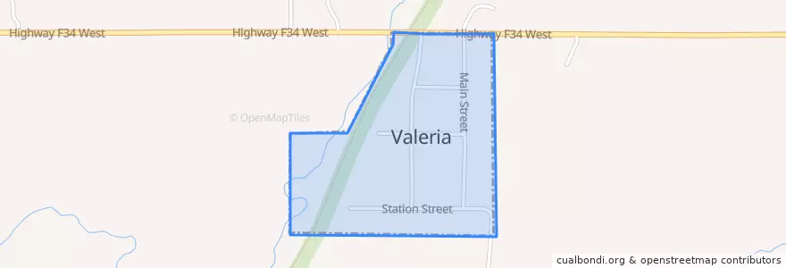 Mapa de ubicacion de Valeria.
