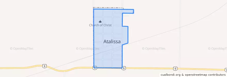 Mapa de ubicacion de Atalissa.