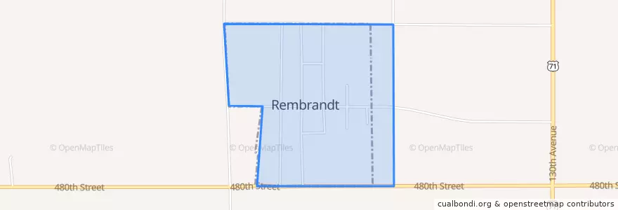 Mapa de ubicacion de Rembrandt.