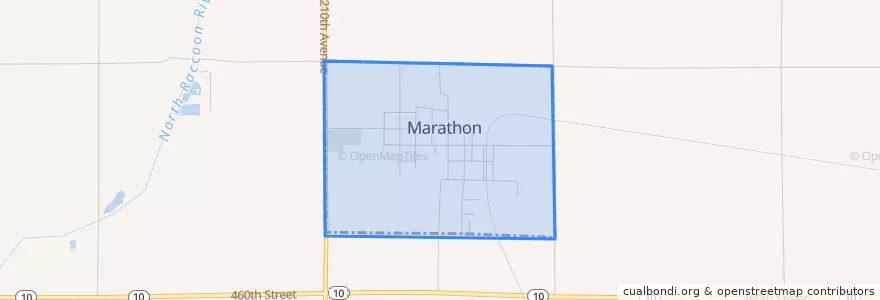 Mapa de ubicacion de Marathon.