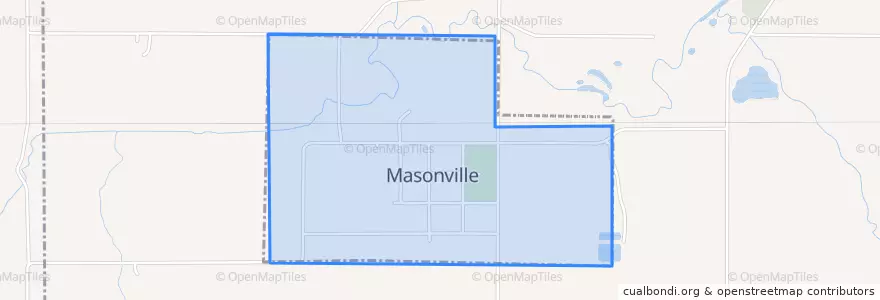 Mapa de ubicacion de Masonville.