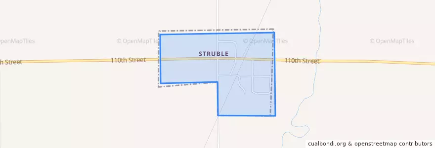 Mapa de ubicacion de Struble.