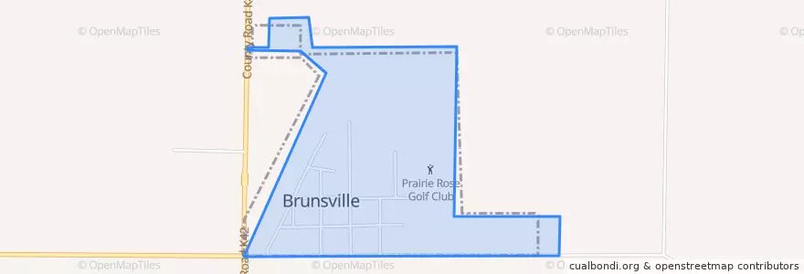 Mapa de ubicacion de Brunsville.