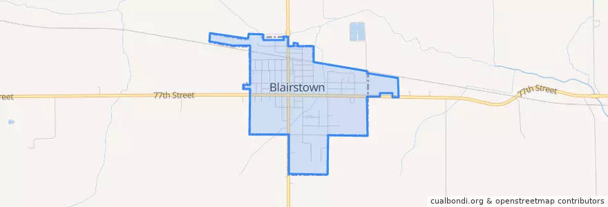 Mapa de ubicacion de Blairstown.