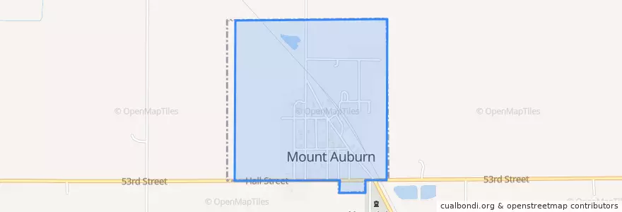 Mapa de ubicacion de Mount Auburn.
