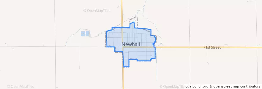 Mapa de ubicacion de Newhall.