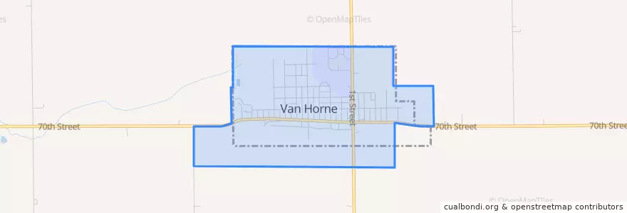 Mapa de ubicacion de Van Horne.