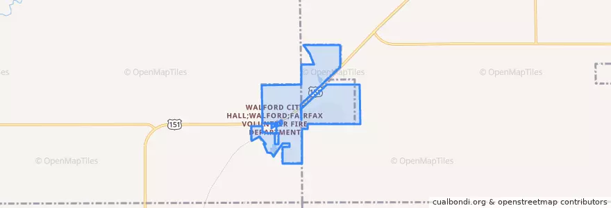 Mapa de ubicacion de Walford.