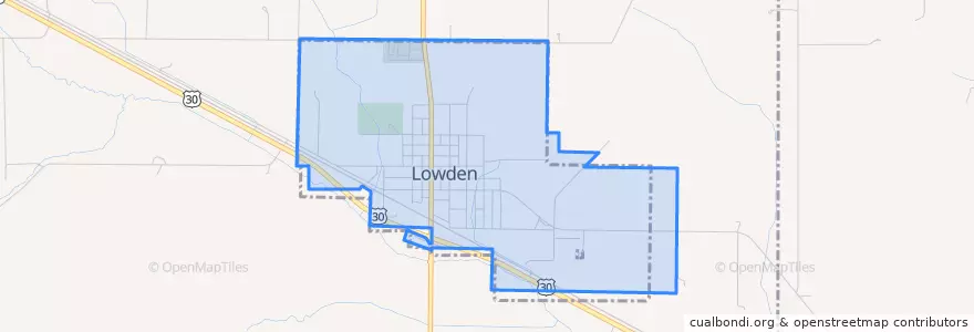 Mapa de ubicacion de Lowden.