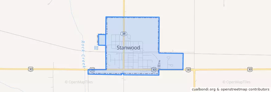 Mapa de ubicacion de Stanwood.