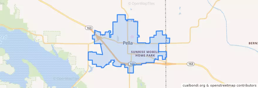Mapa de ubicacion de Pella.
