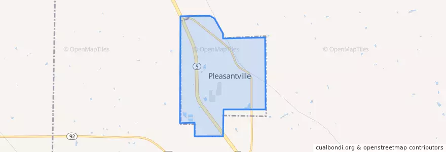 Mapa de ubicacion de Pleasantville.