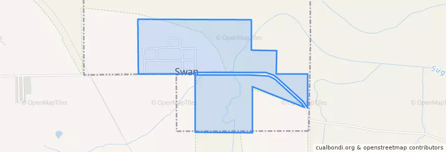 Mapa de ubicacion de Swan.