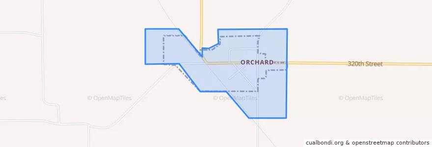 Mapa de ubicacion de Orchard.