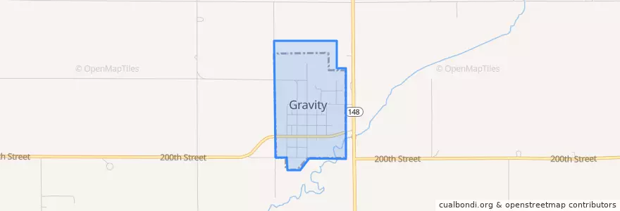 Mapa de ubicacion de Gravity.