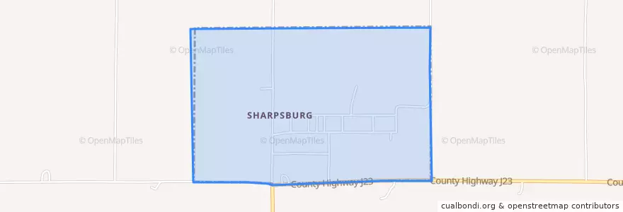 Mapa de ubicacion de Sharpsburg.
