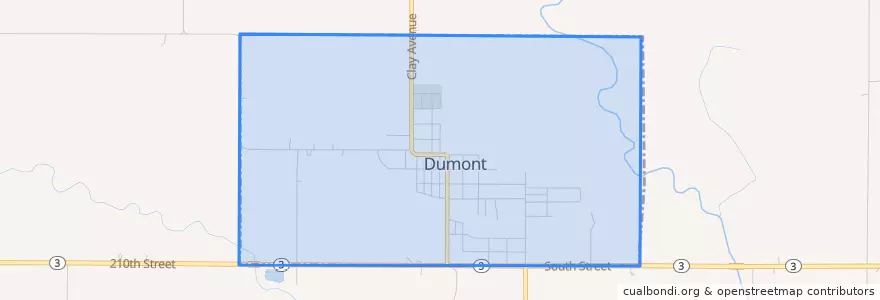 Mapa de ubicacion de Dumont.
