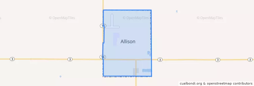 Mapa de ubicacion de Allison.