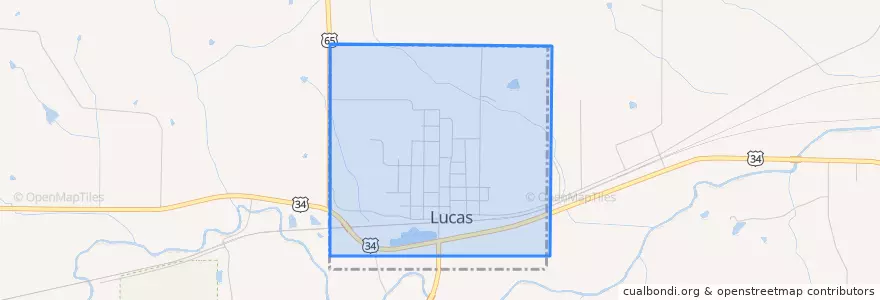 Mapa de ubicacion de Lucas.