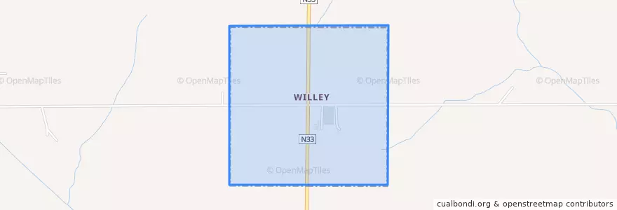 Mapa de ubicacion de Willey.