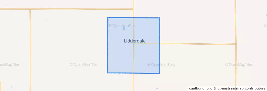 Mapa de ubicacion de Lidderdale.