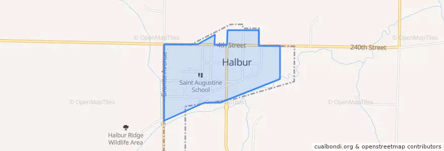Mapa de ubicacion de Halbur.