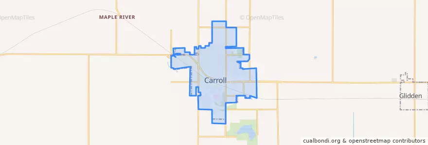 Mapa de ubicacion de Carroll.